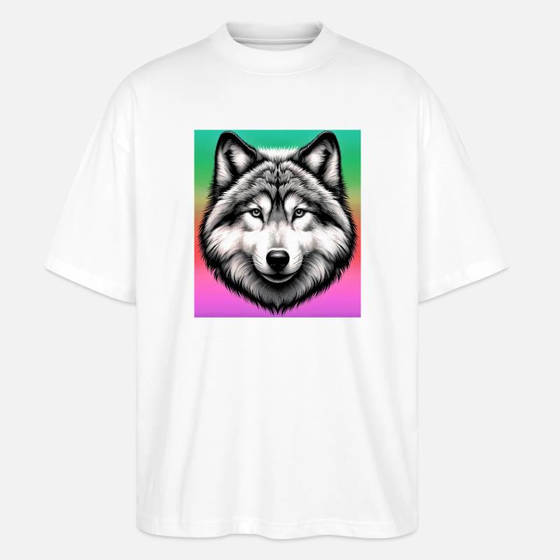 Loup - T-shirt bio Blaster 2.0 coupe oversize Stanley/Stella Unisexe - blanc