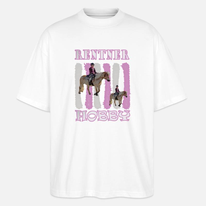 Rentner Hobby Reiten - Stanley/Stella Oversized Unisex Bio T-Shirt Blaster 2.0 - Weiß