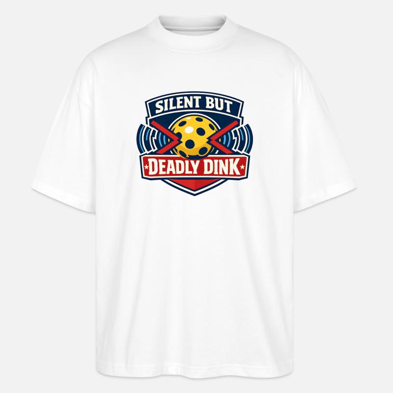 Silent Dink Bowling Joke - Stanley/Stella Oversized Unisex Organic T-shirt Blaster 2.0 - white