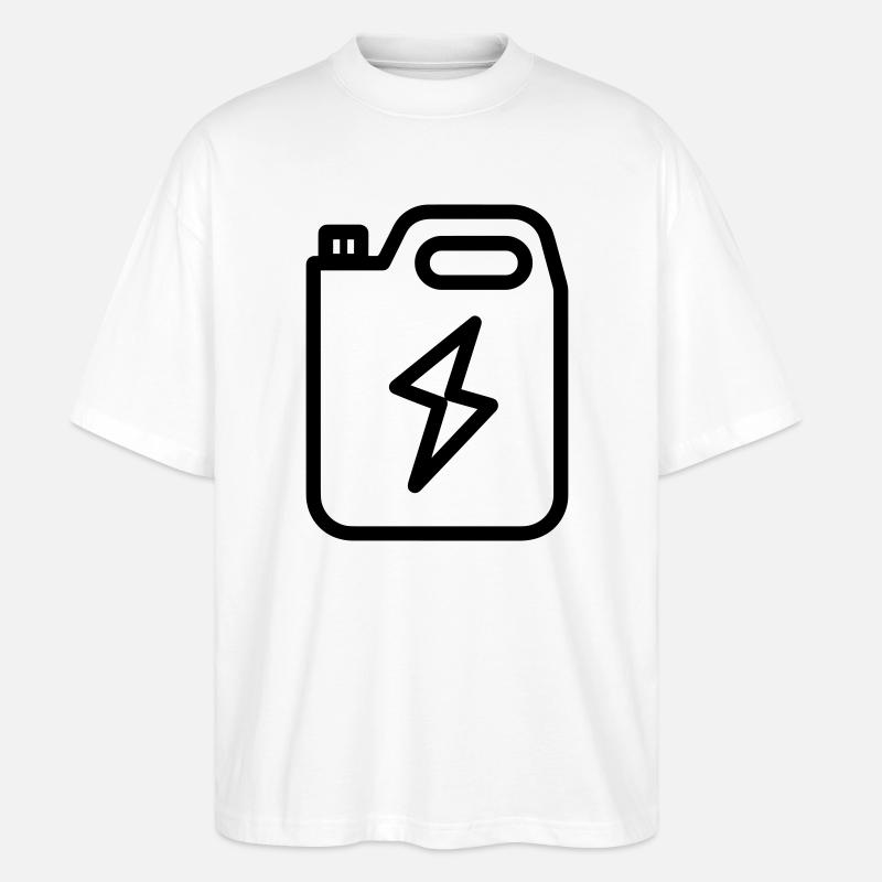 Brennstoff - Stanley/Stella Oversized Unisex Bio T-Shirt Blaster 2.0 - Weiß