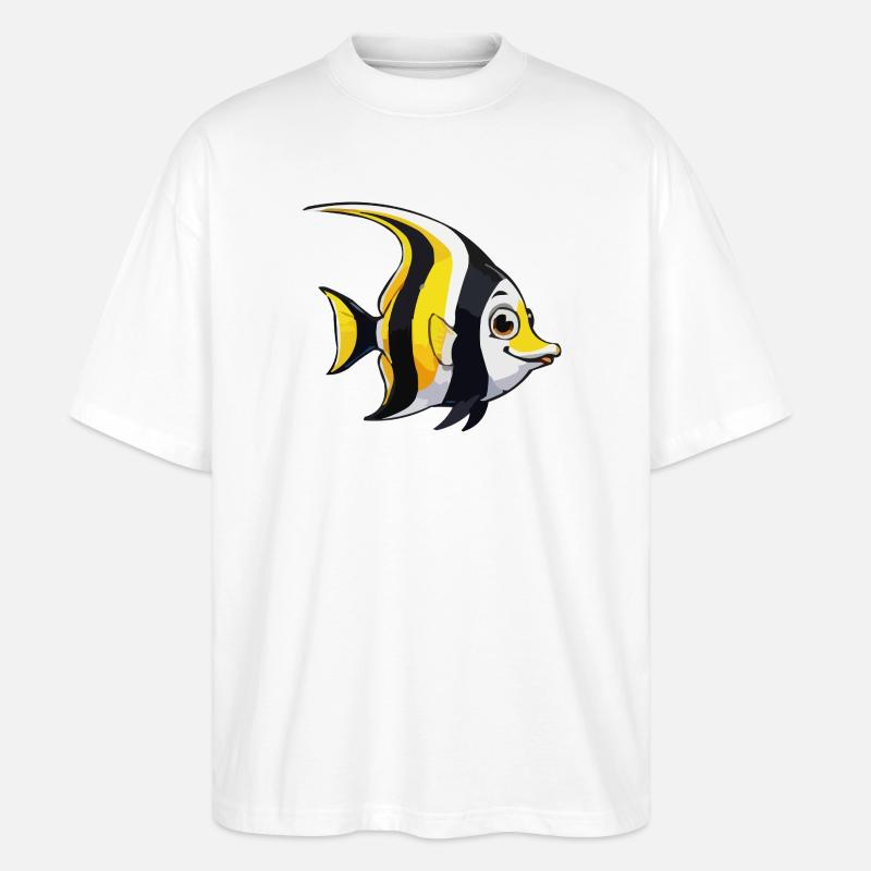 Tropical Fish Comic - T-shirt bio Blaster 2.0 coupe oversize Stanley/Stella Unisexe - blanc