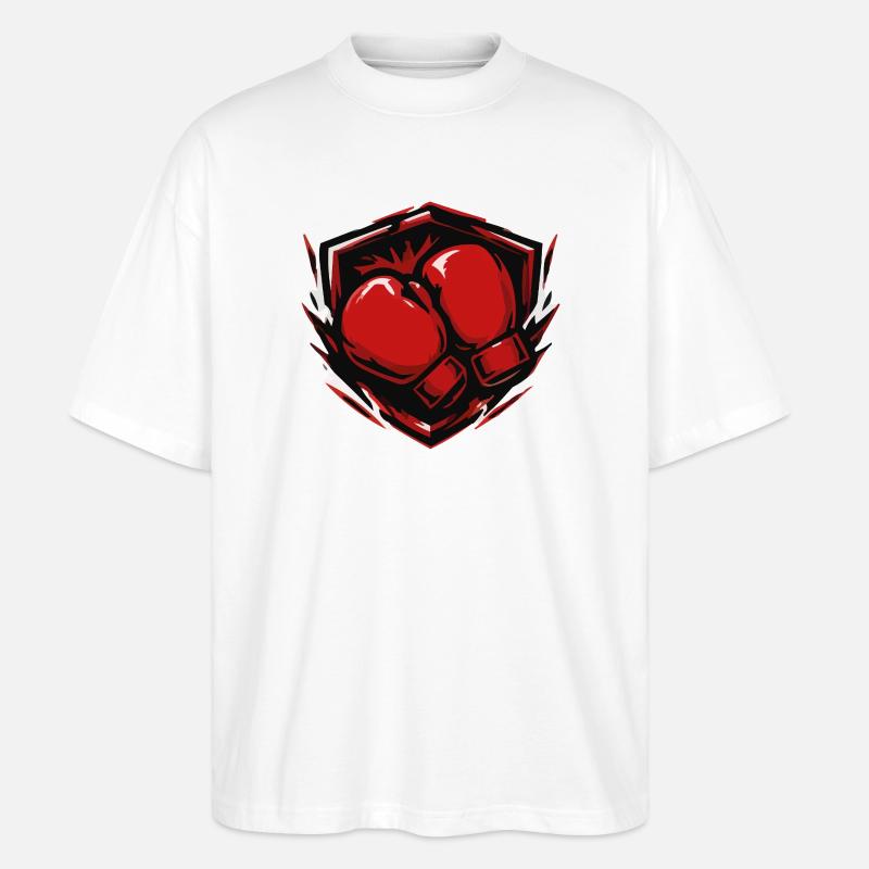 Bouclier des gants de boxe - T-shirt bio Blaster 2.0 coupe oversize Stanley/Stella Unisexe - blanc