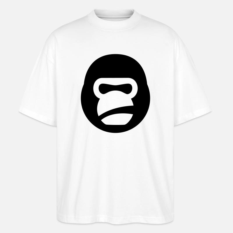 Gorilla Kettlebell – Gym Beast Logo - Stanley/Stella Oversized Unisex Bio T-Shirt Blaster 2.0 - Weiß