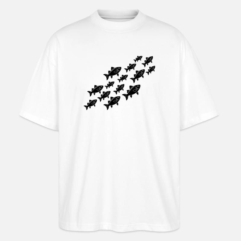 Groupes Nage des poissons - T-shirt bio Blaster 2.0 coupe oversize Stanley/Stella Unisexe - blanc