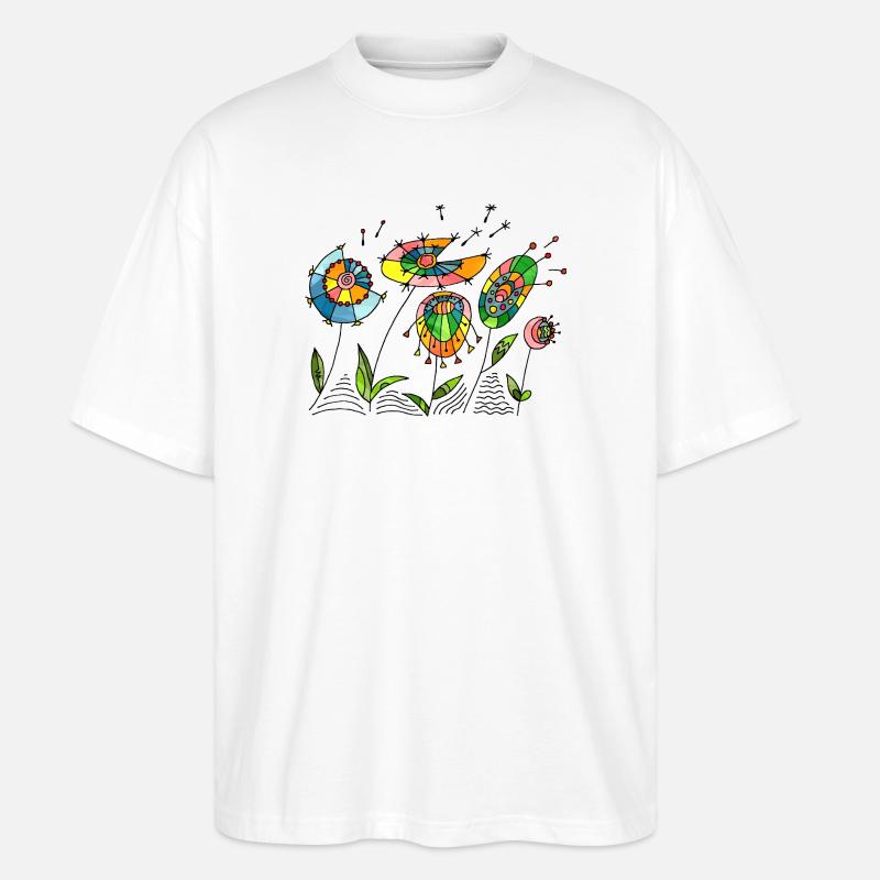 Fleur - T-shirt bio Blaster 2.0 coupe oversize Stanley/Stella Unisexe - blanc