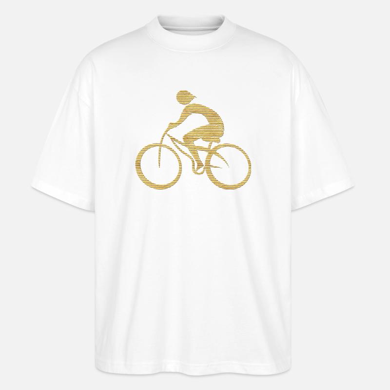 Radfahrer - Stanley/Stella Oversized Unisex Bio T-Shirt Blaster 2.0 - Weiß
