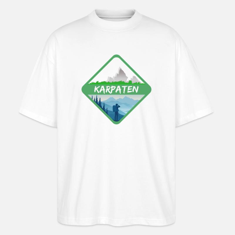 Mountains Karpaten - Stanley/Stella Oversized Unisex Bio T-Shirt Blaster 2.0 - Weiß
