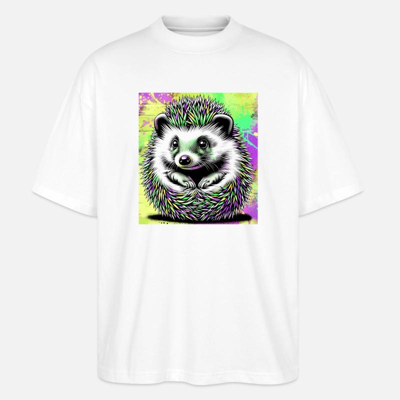 Igel - Stanley/Stella Oversized Unisex Bio T-Shirt Blaster 2.0 - Weiß