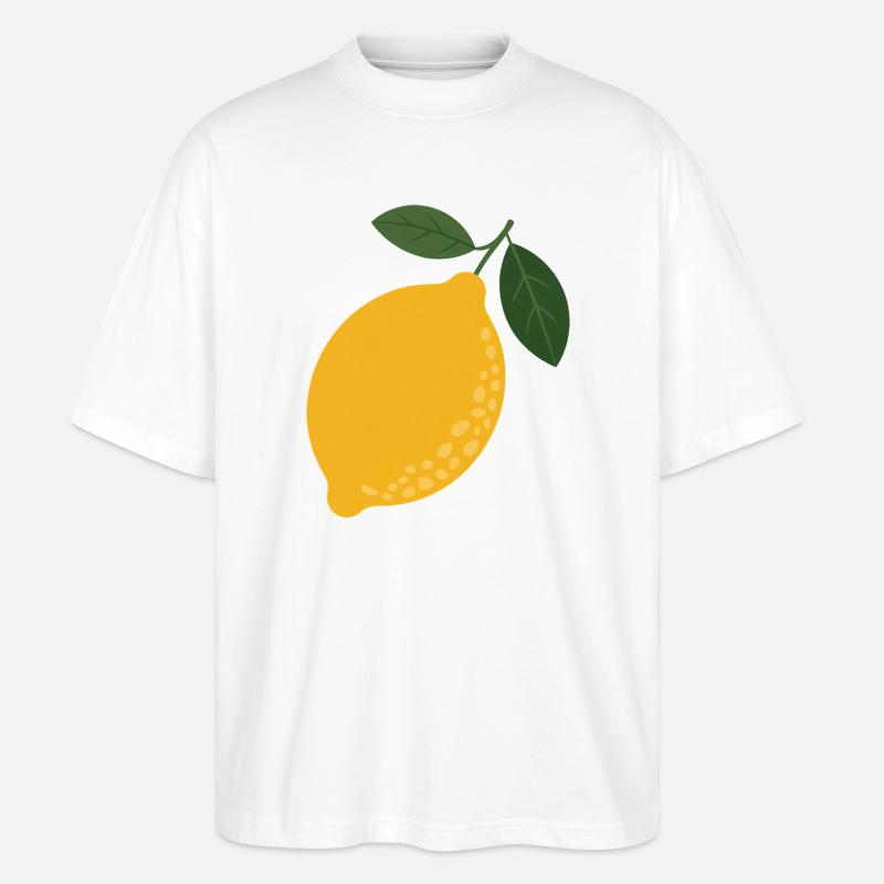 Zesty Lemon Bloom - Stanley/Stella Oversized Unisex Bio T-Shirt Blaster 2.0 - Weiß
