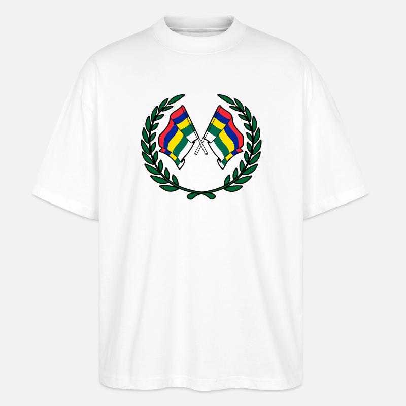 Terschelling Laurel Custom – Island Edition - Stanley/Stella Oversized Unisex Organic T-shirt Blaster 2.0 - white