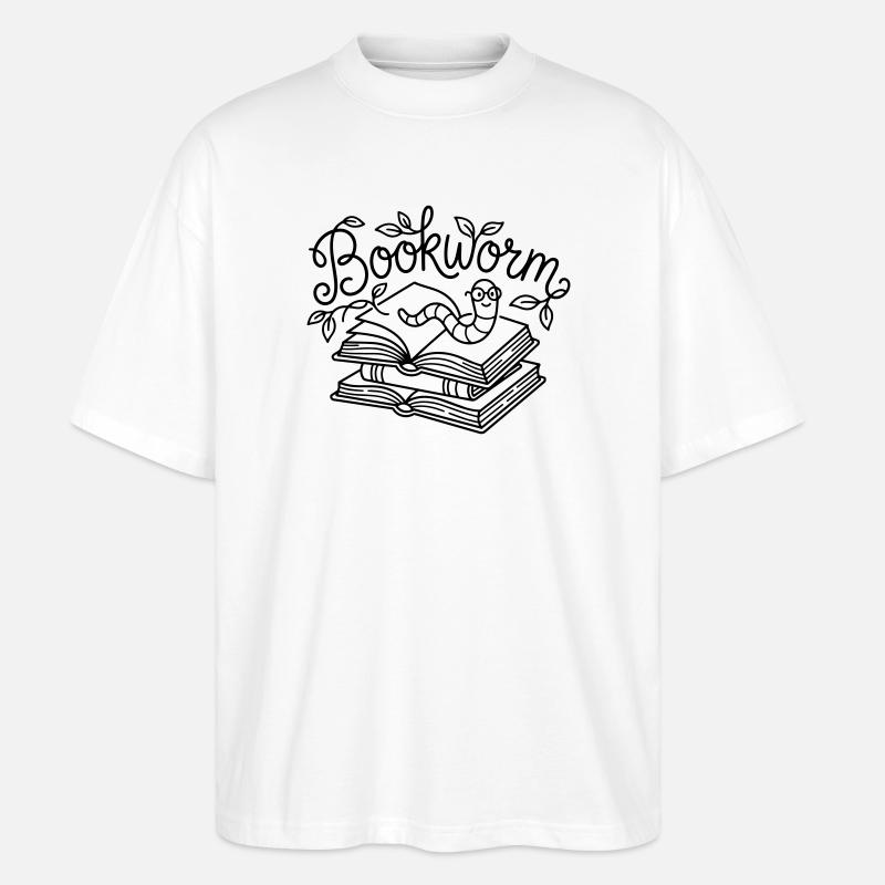 Rat de bibliothèque - T-shirt bio Blaster 2.0 coupe oversize Stanley/Stella Unisexe - blanc