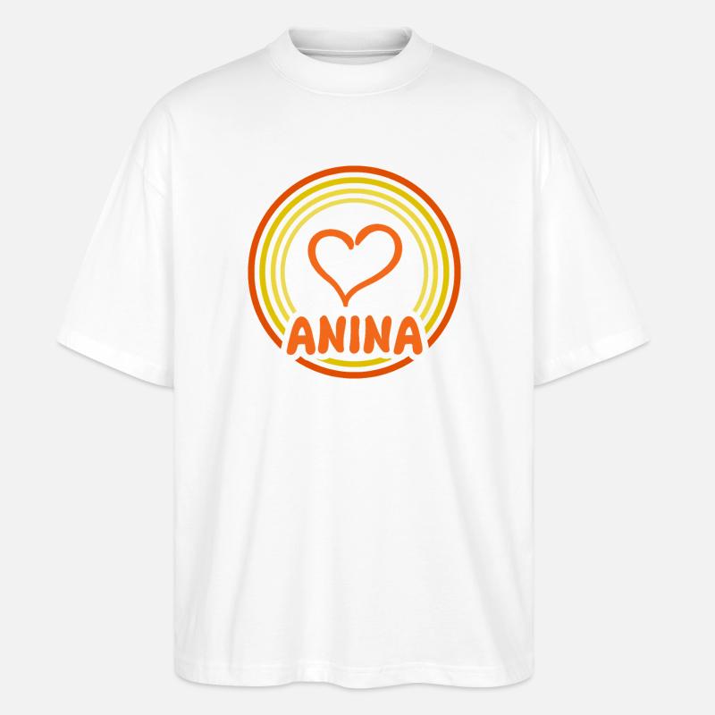 Gift for Anina - Stanley/Stella Oversized Unisex Organic T-shirt Blaster 2.0 - white