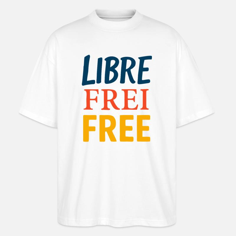 Libre - Stanley/Stella Oversized Unisex Bio T-Shirt Blaster 2.0 - Weiß