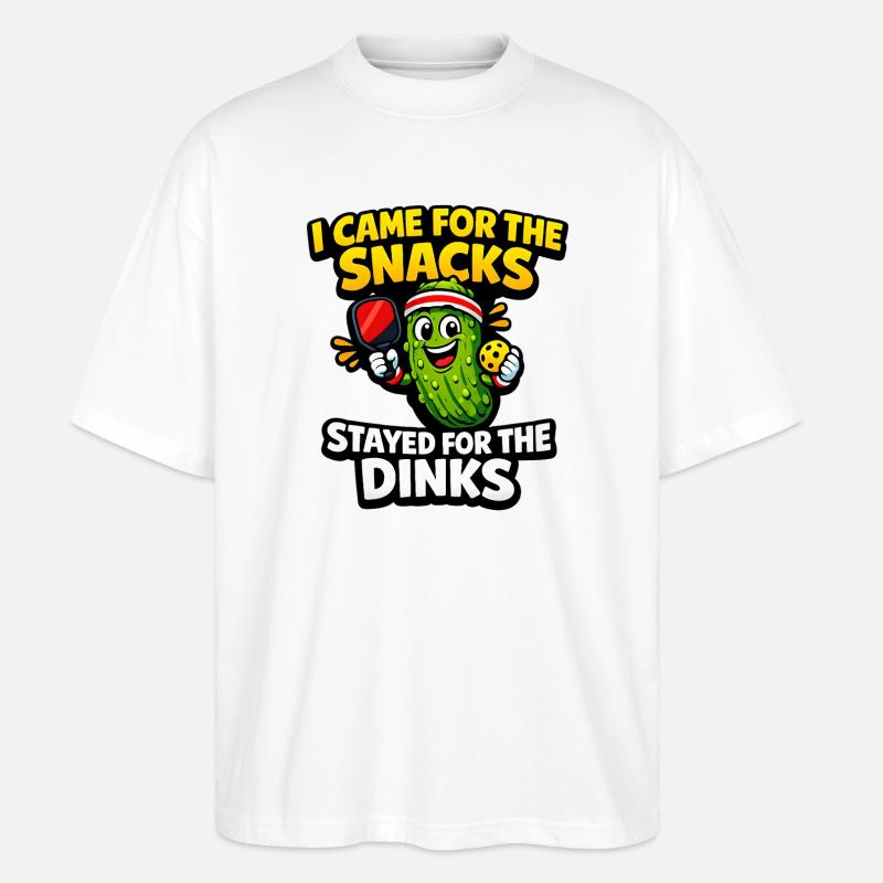 Gurkenheld: Snacks instead of dinks - Stanley/Stella Oversized Unisex Organic T-shirt Blaster 2.0 - white