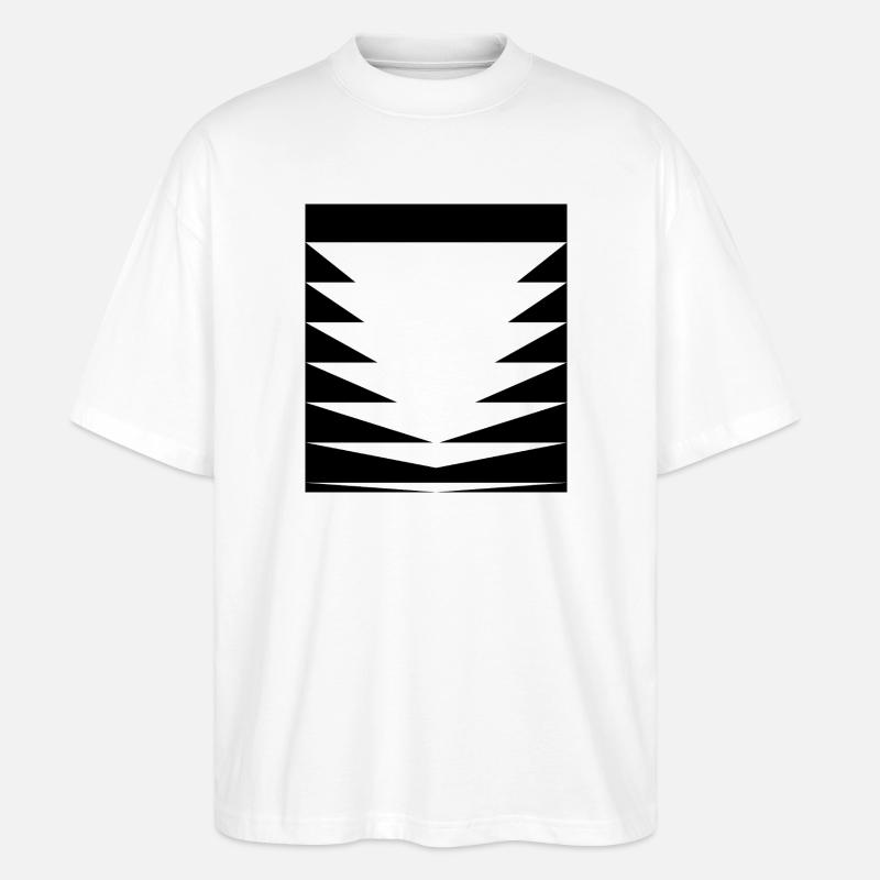 Triangles Pattern design - Stanley/Stella Oversized Unisex Organic T-shirt Blaster 2.0 - white