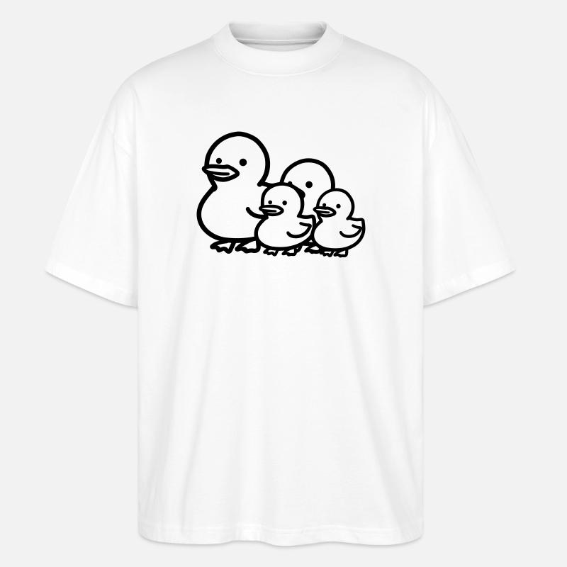 Entenfamilie - Stanley/Stella Oversized Unisex Bio T-Shirt Blaster 2.0 - Weiß