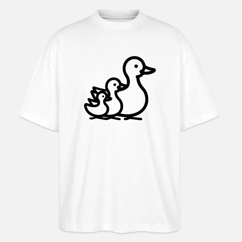 Entenfamilie - Stanley/Stella Oversized Unisex Bio T-Shirt Blaster 2.0 - Weiß