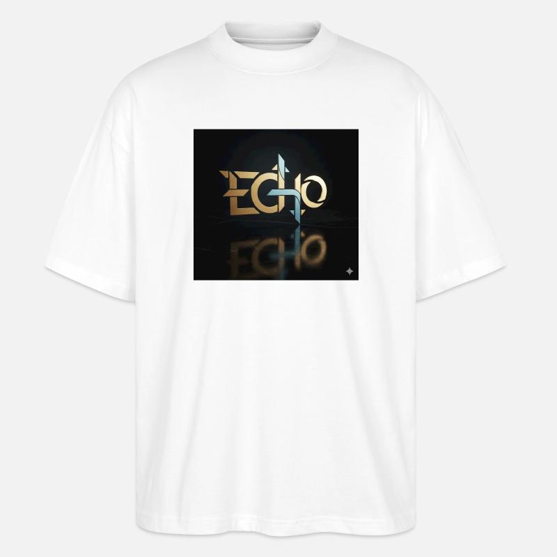Jeu de lumière Echo Geometry - T-shirt bio Blaster 2.0 coupe oversize Stanley/Stella Unisexe - blanc