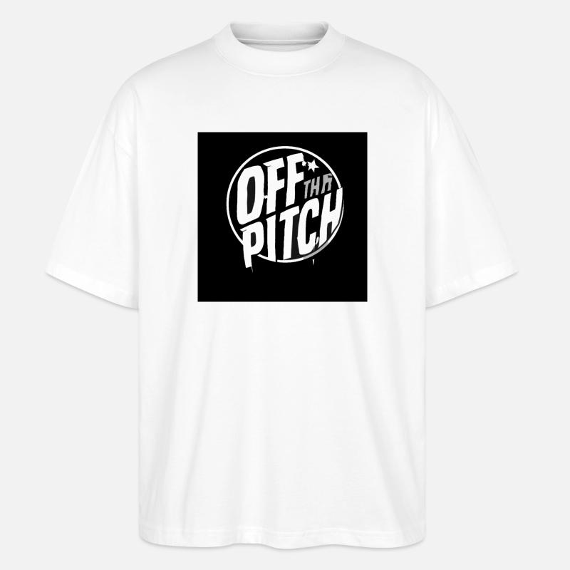 Off the Pitch Circle Logo - Stanley/Stella Oversized Unisex Organic T-shirt Blaster 2.0 - white