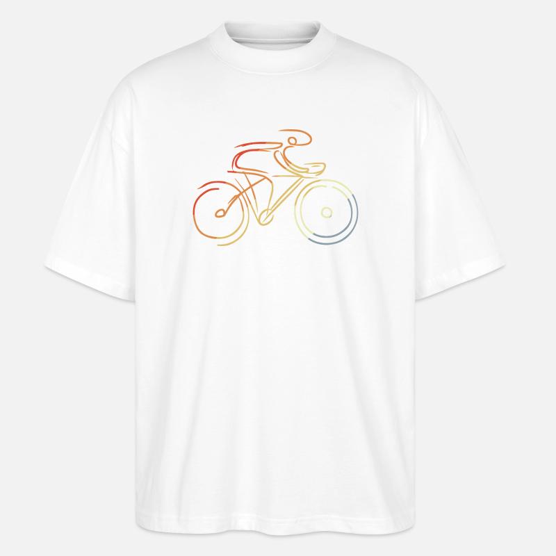 Cyclisme sur route - T-shirt bio Blaster 2.0 coupe oversize Stanley/Stella Unisexe - blanc