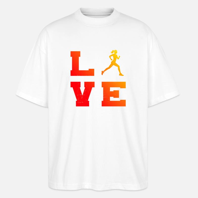 Geschenkidee für eine Running mit Running - Stanley/Stella Oversized Unisex Bio T-Shirt Blaster 2.0 - Weiß