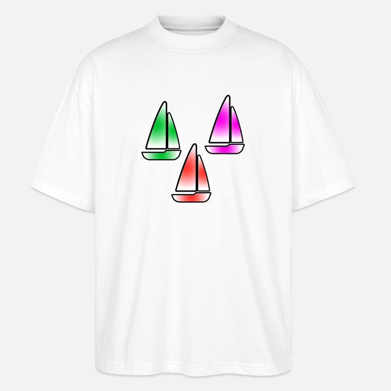 Sail - Stanley/Stella Oversized Unisex Organic T-shirt Blaster 2.0 - white