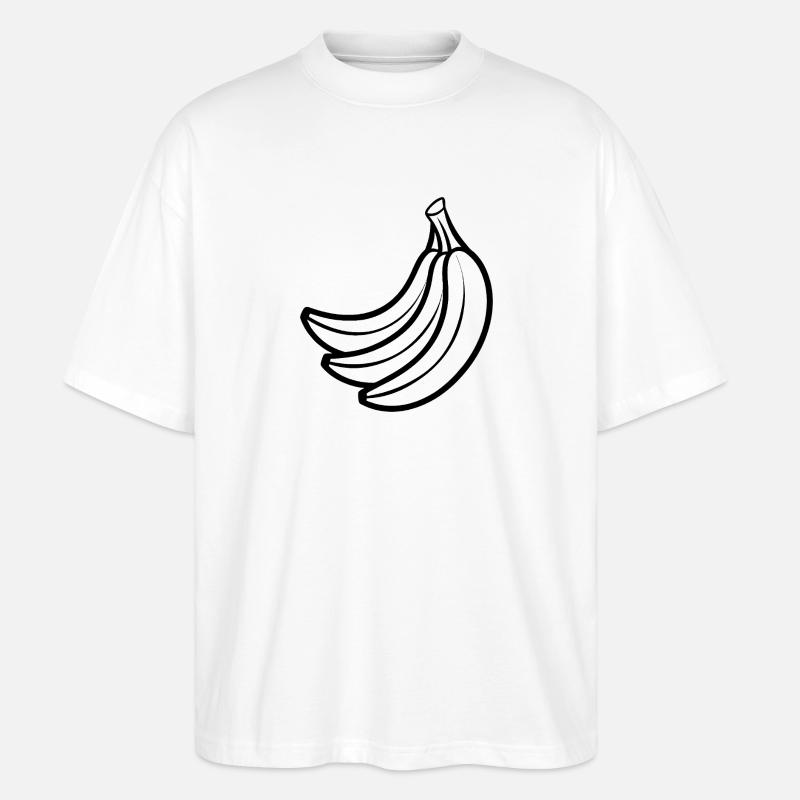Bananen - Stanley/Stella Oversized Unisex Bio T-Shirt Blaster 2.0 - Weiß