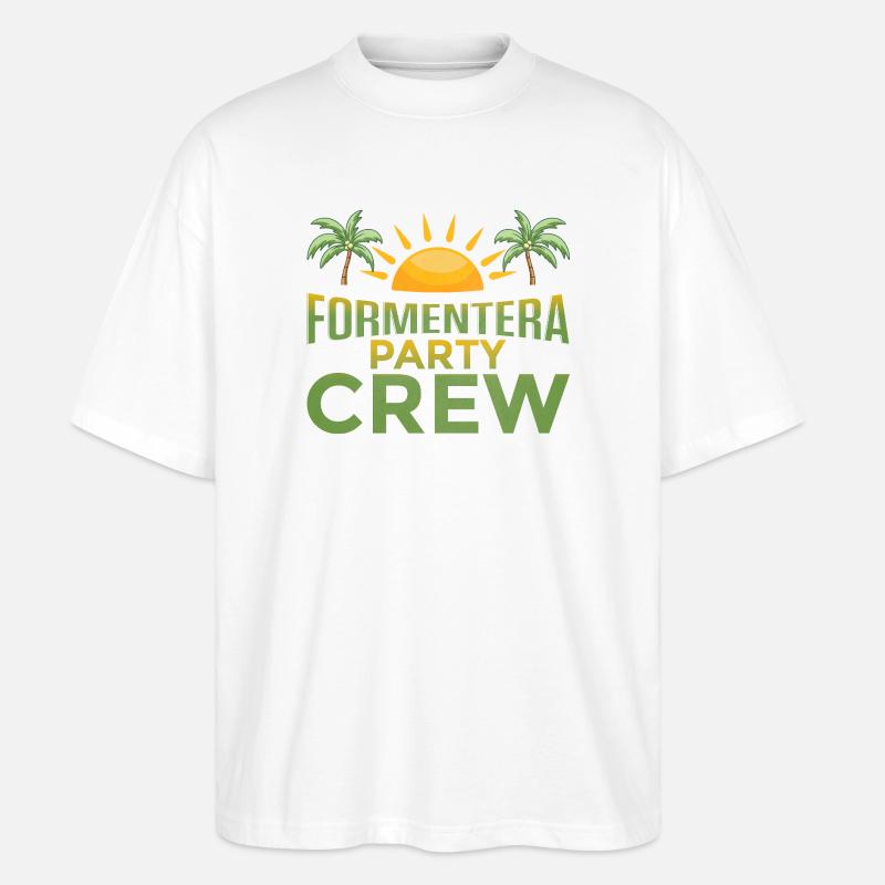 Formentera Party Crew - Stanley/Stella Oversized Unisex Bio T-Shirt Blaster 2.0 - Weiß