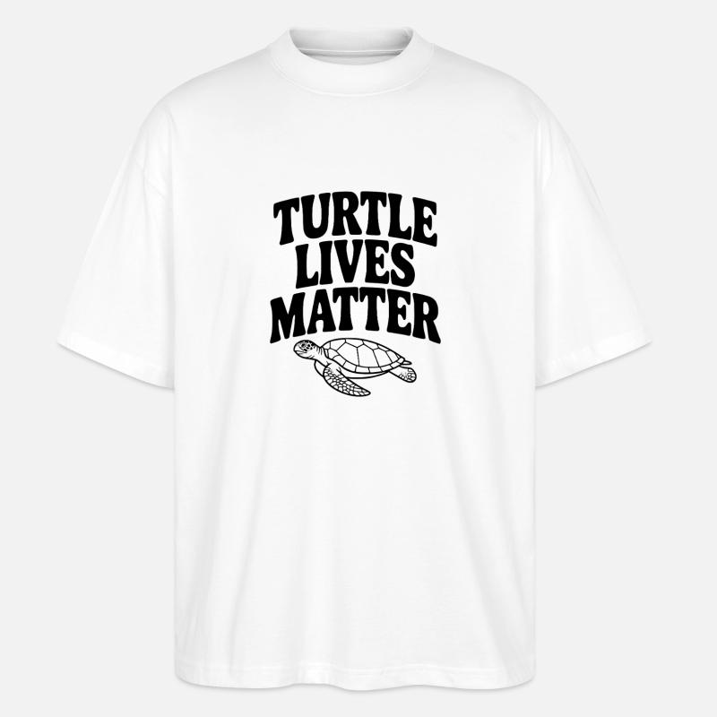 Turtle Lives Matter - Stanley/Stella Oversized Unisex Organic T-shirt Blaster 2.0 - white