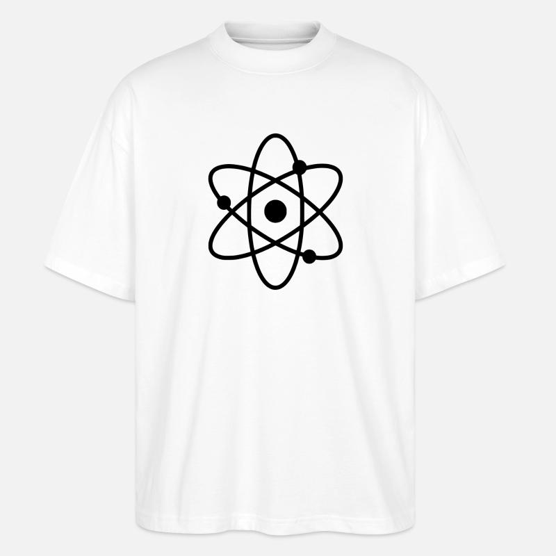 Atom Symbol Chemie - Stanley/Stella Oversized Unisex Bio T-Shirt Blaster 2.0 - Weiß