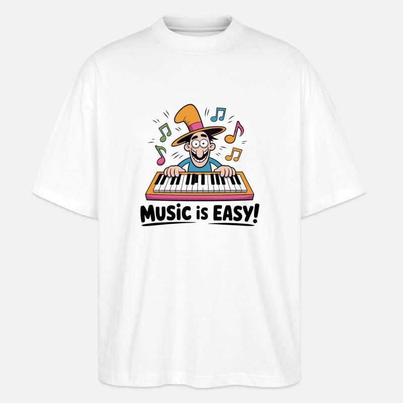 Magic Keyboard Beats - Stanley/Stella Oversized Unisex Organic T-shirt Blaster 2.0 - white