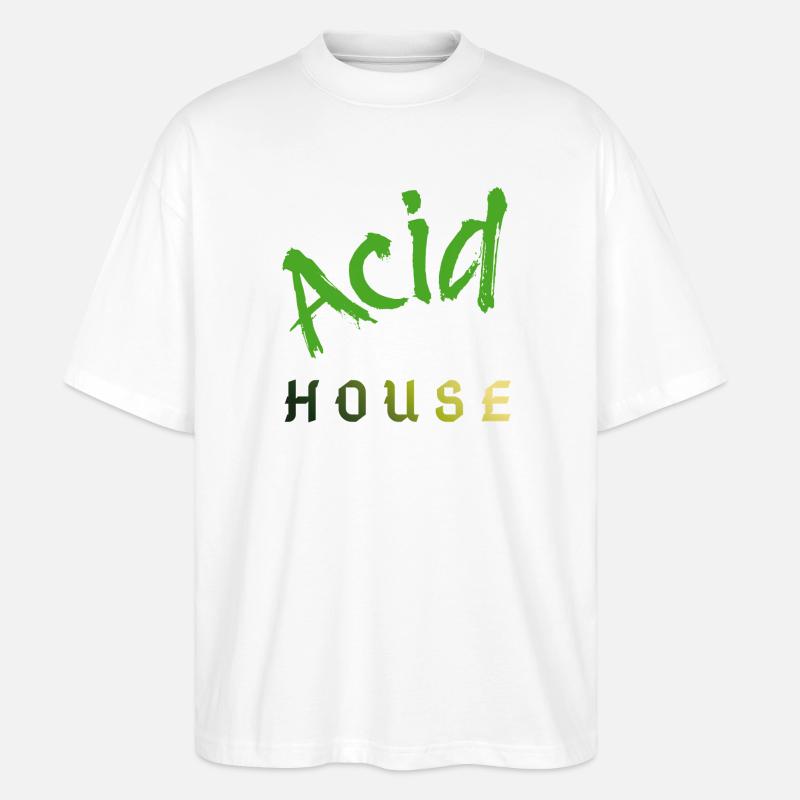 Acid House - Stanley/Stella Oversized Unisex Bio T-Shirt Blaster 2.0 - Weiß