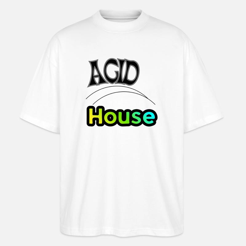 Acid House - Stanley/Stella Oversized Unisex Bio T-Shirt Blaster 2.0 - Weiß