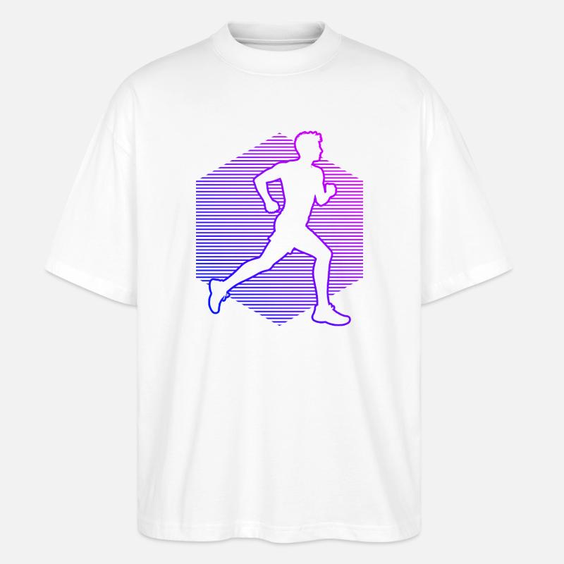 Geschenkidee für einen Running mit Running - Stanley/Stella Oversized Unisex Bio T-Shirt Blaster 2.0 - Weiß