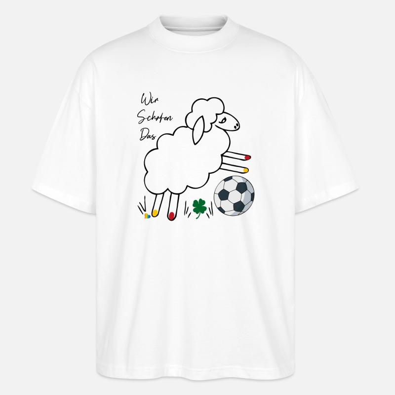 Wir Schafen das - Stanley/Stella Oversized Unisex Bio T-Shirt Blaster 2.0 - Weiß