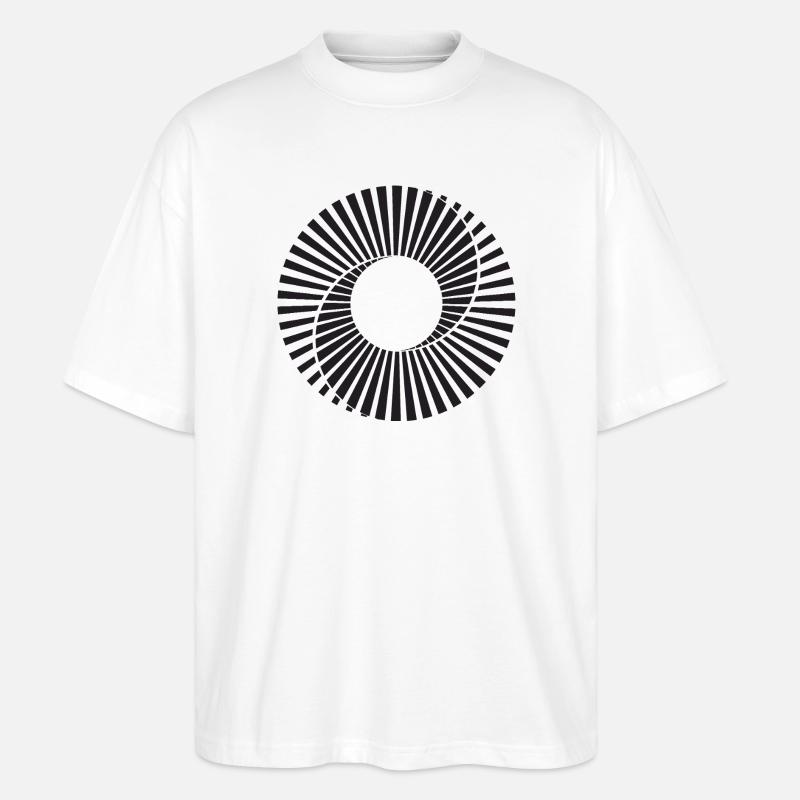 Conception en spirale scanimation - T-shirt bio Blaster 2.0 coupe oversize Stanley/Stella Unisexe - blanc
