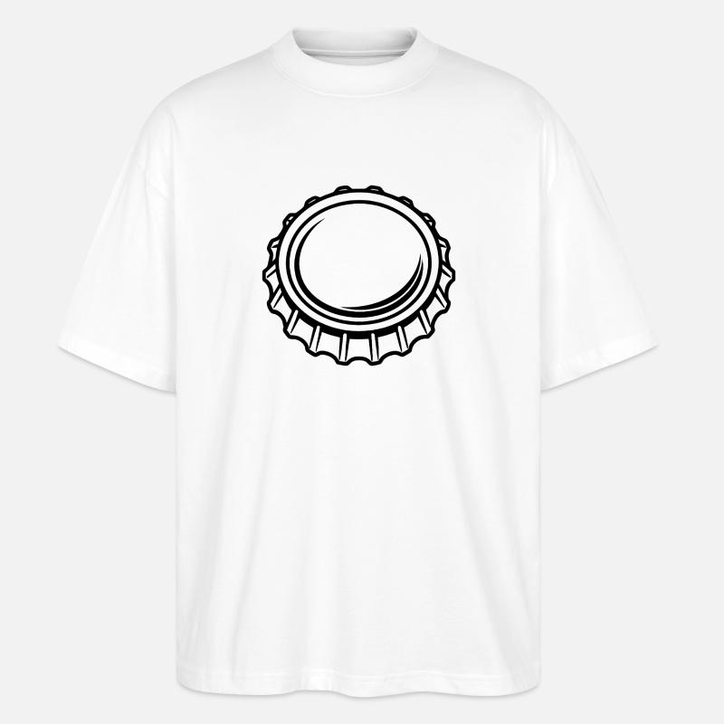 Flaschendeckel - Stanley/Stella Oversized Unisex Bio T-Shirt Blaster 2.0 - Weiß