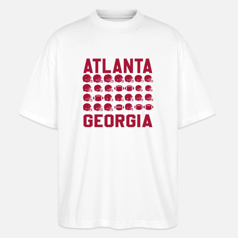 Atlanta Georgia's Gridiron Silhouettes - Stanley/Stella Oversized Unisex Organic T-shirt Blaster 2.0 - white