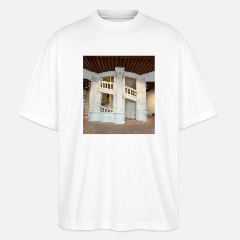 Double Spiral Staircase - Stanley/Stella Oversized Unisex Organic T-shirt Blaster 2.0 - white