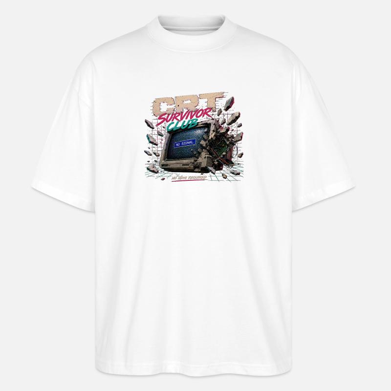 No_HDMI_required - Stanley/Stella Oversized Unisex Organic T-shirt Blaster 2.0 - white