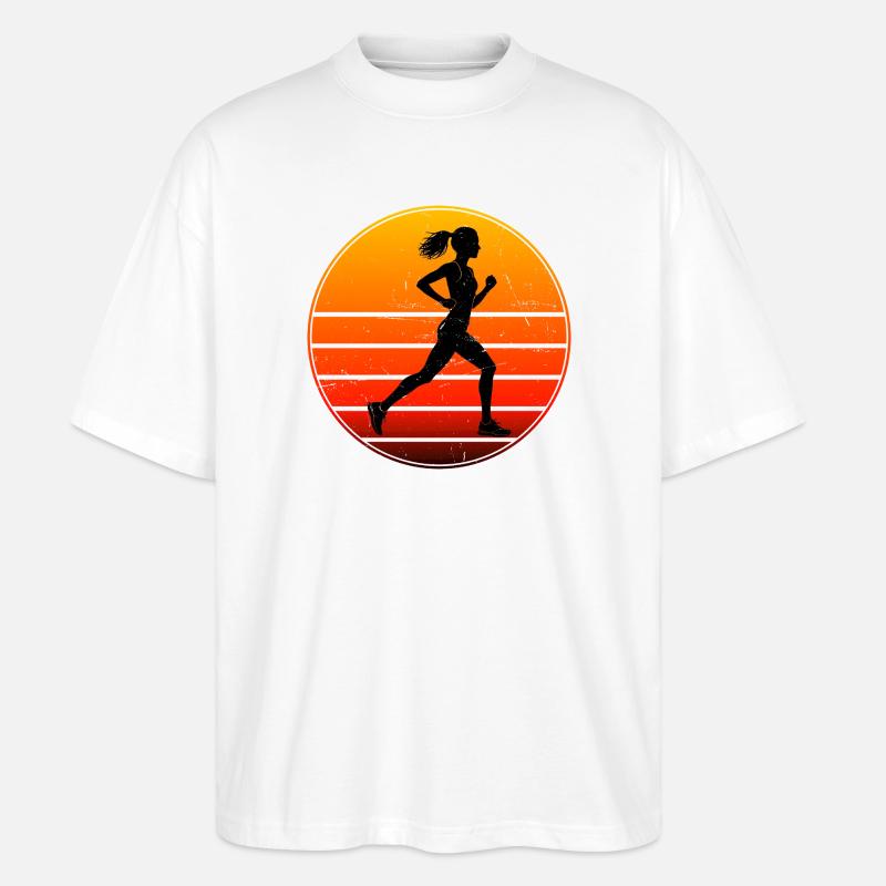 Geschenkidee für eine Joggerin mit Marathonlaufen - Stanley/Stella Oversized Unisex Bio T-Shirt Blaster 2.0 - Weiß