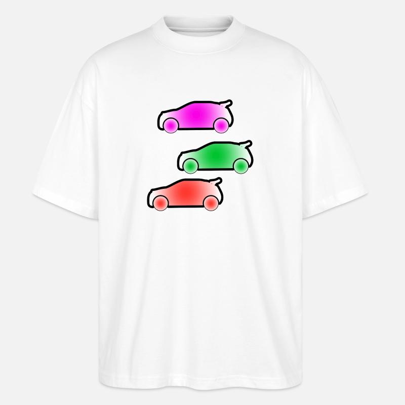 Autos - Stanley/Stella Oversized Unisex Bio T-Shirt Blaster 2.0 - Weiß