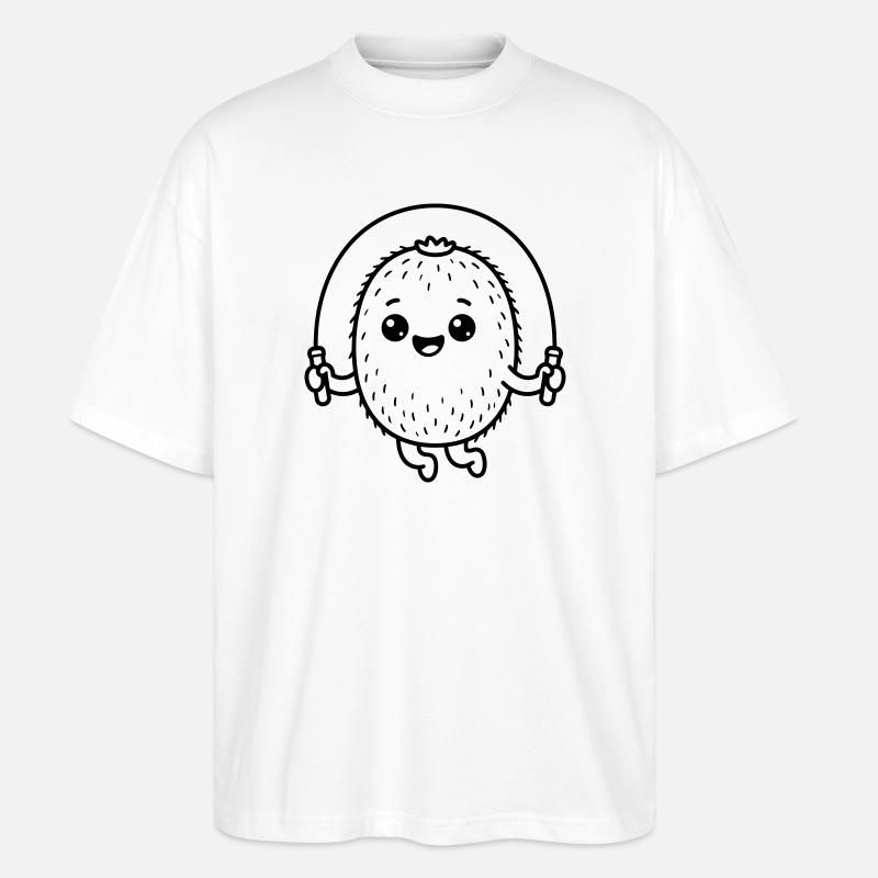 Kiwi niedlich - Stanley/Stella Oversized Unisex Bio T-Shirt Blaster 2.0 - Weiß