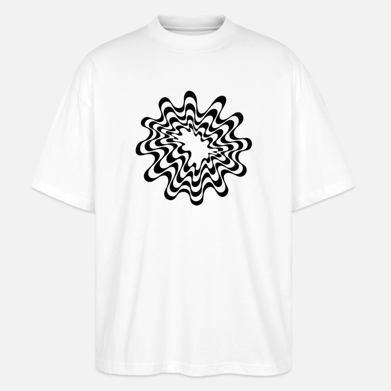 Geometric plasm design - Stanley/Stella Oversized Unisex Organic T-shirt Blaster 2.0 - white