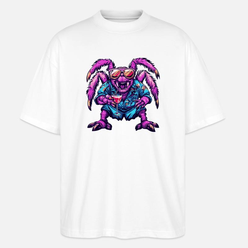 Tarantula Comic Sommer - Stanley/Stella Oversized Unisex Bio T-Shirt Blaster 2.0 - Weiß
