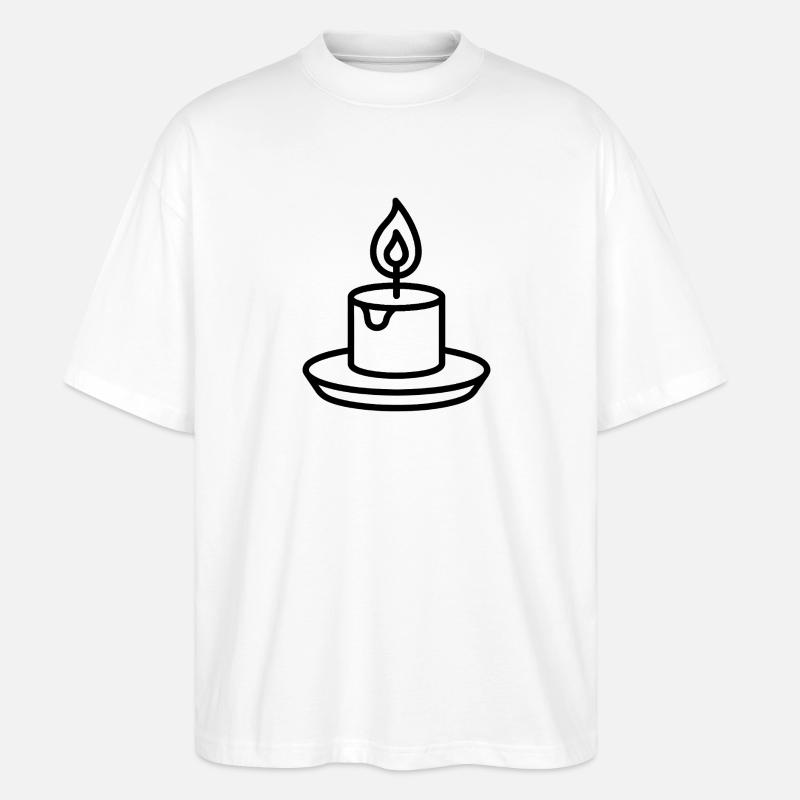 Kerze - Stanley/Stella Oversized Unisex Bio T-Shirt Blaster 2.0 - Weiß