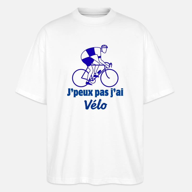 cyclisme - T-shirt bio Blaster 2.0 coupe oversize Stanley/Stella Unisexe - blanc