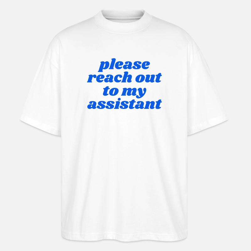 Merci de contacter mon assistant - T-shirt bio Blaster 2.0 coupe oversize Stanley/Stella Unisexe - blanc