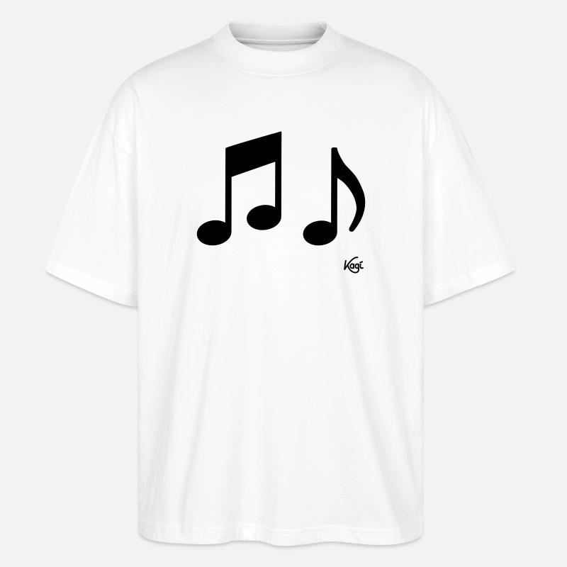 3 Noten - Stanley/Stella Oversized Unisex Bio T-Shirt Blaster 2.0 - Weiß
