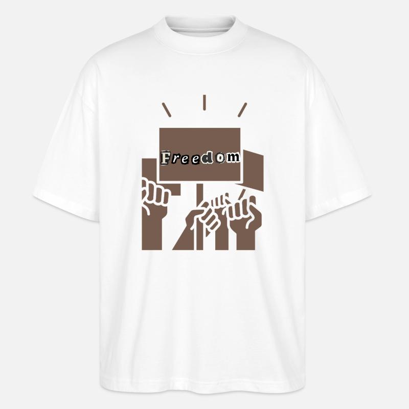Freedom - T-shirt bio Blaster 2.0 coupe oversize Stanley/Stella Unisexe - blanc